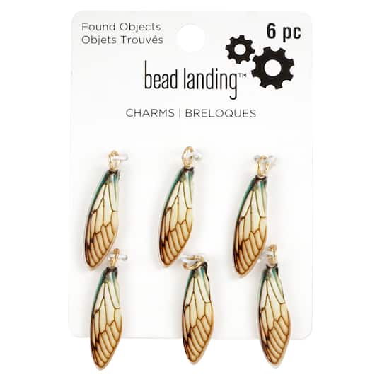 12 Packs: 6 ct. (72 total) Found Objects Wing Charms by Bead Landing™